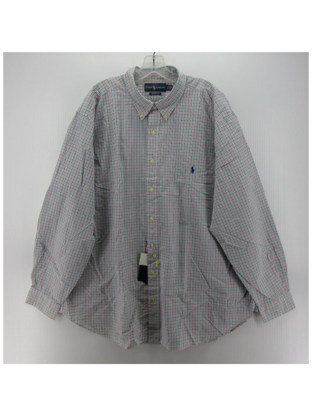Ralph Lauren Shirt 2XB Big Tattersall Plaid Classic Fit Button Down